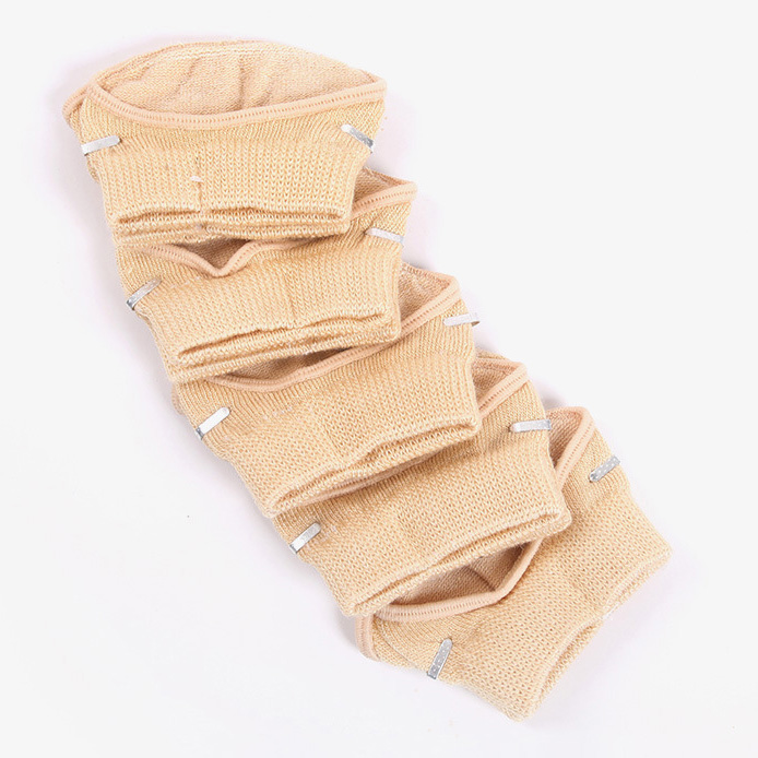 Ms. Summer Thin Section Cotton Padded Socks Toe Socks Fish Head Shallow Mouth Invisible Finger Slip Socks Solid Color